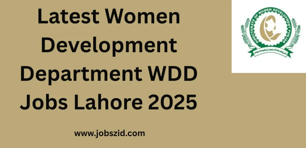Latest Women Development Department WDD Jobs Lahore 2025